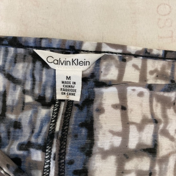 Calvin Klein Gray, Black & Blue Cap Sleeve Top - Picture 6 of 8